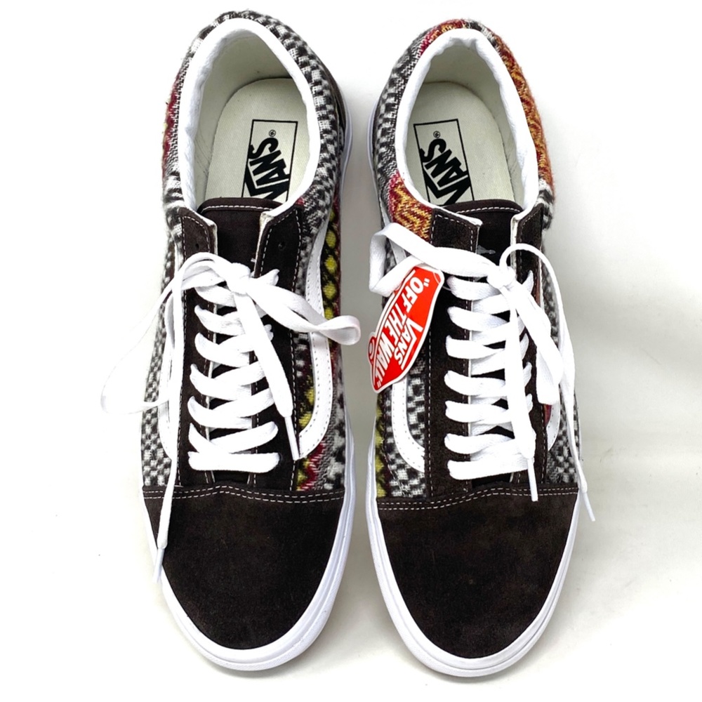 VANS Old Skool Fair Isle Low Brown Multi Women Canvas Suede Sneakers VN0A5JMIBF0 - Picture 7 of 10